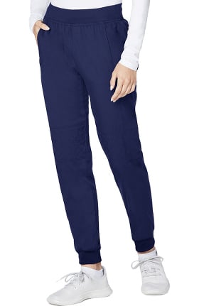 Responsive by Adar Women's Elastic Waistband Quilted Knee Jogger Scrub Pant