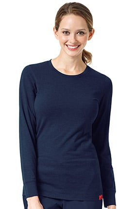 Ascent by allheart Women's Long Sleeve Knit Underscrub T-Shirt