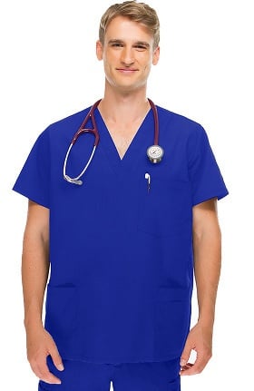 Classics by allheart Men's 5 Pocket Scrub Top