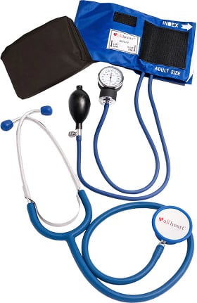 allheart Blood Pressure Aneroid and Dual Head Stethoscope Combination Set - Nurse Kit Nurse Combo Kit