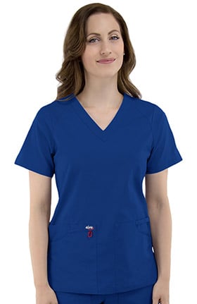 elate by allheart Women's V-Neck Solid Scrub Top
