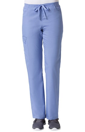 Clearance C3 by allheart Women's COOLMAX Half-Elastic Drawstring Waist Cargo Scrub Pant