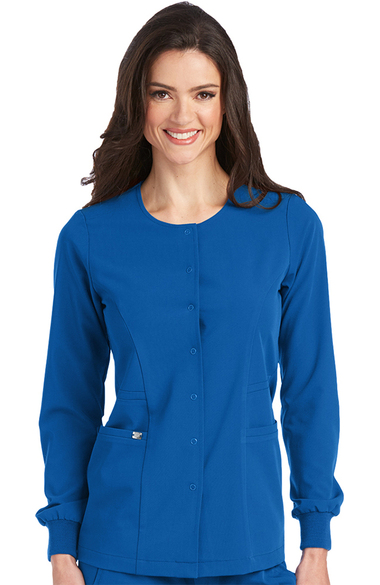 Signature by Grey's Anatomy™ Women's 2 Pocket Snap Front Solid Scrub Jacket