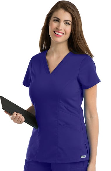 Clearance Grey's Anatomy™ Classic Women's V-Neck Solid Scrub Top