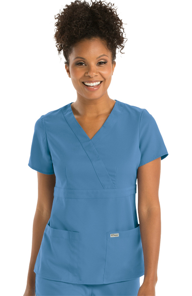 Grey's Anatomy™ Women's Mock Wrap Solid Scrub Top | allheart.com