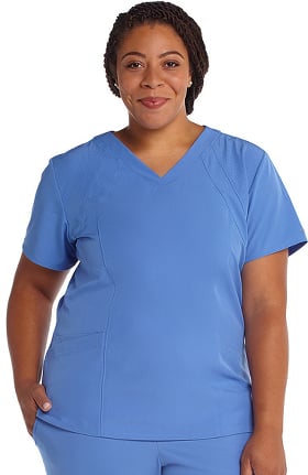 Barco One Women's V-Neck Solid Scrub Top