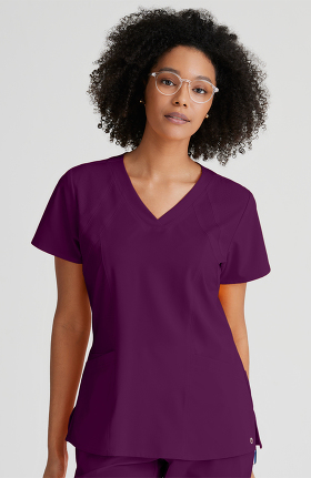 Barco One Women's V-Neck Solid Scrub Top