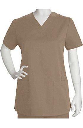 Clearance ICU by Barco Uniforms Women's 4 Pocket V-Neck Solid Scrub Top