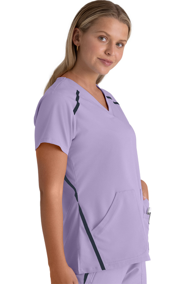 Impact By Greys Anatomy™ Womens V Neck Solid Scrub Top 4287