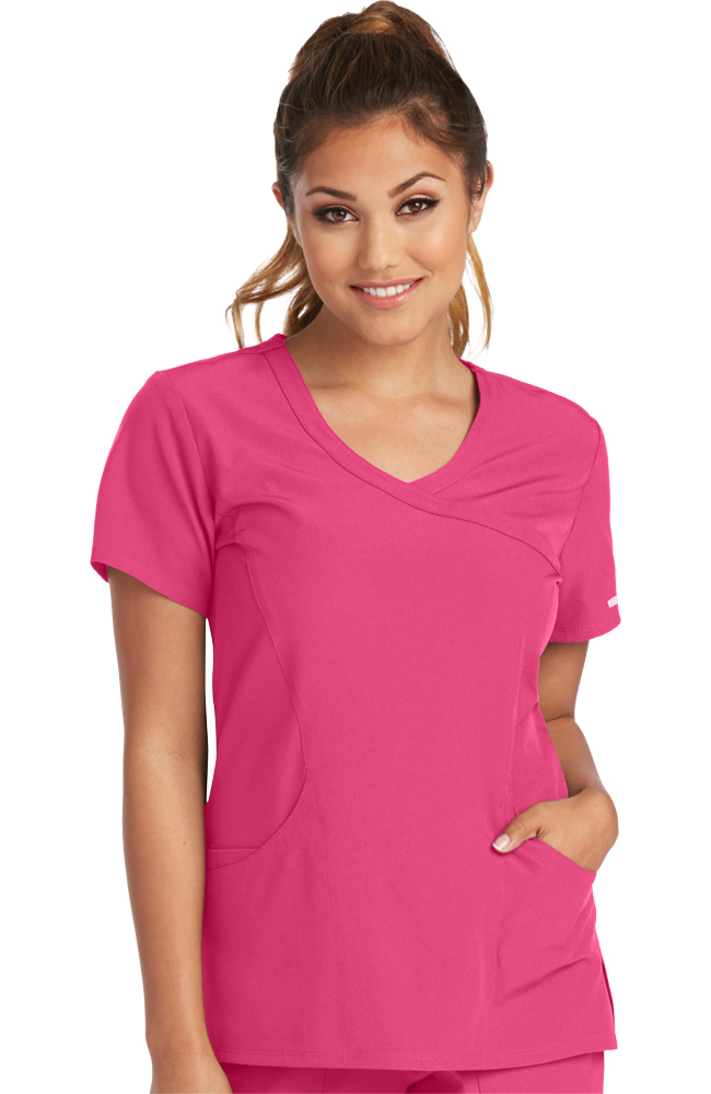 Skechers Women's Reliance Mock Wrap Solid Scrub Top | allheart.com