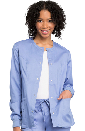 Luxe by Cherokee Women's Warm Up Solid Scrub Jacket