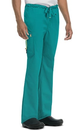 code happy Men's Drawstring Cargo Scrub Pant