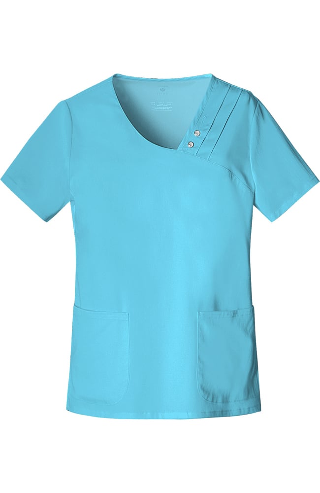 asymmetrical scrub top