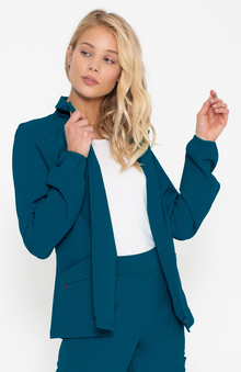 Break On Through by heartsoul Women's Hoodie Warm Up Solid Scrub Jacket