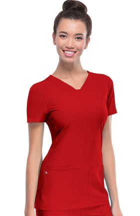 Break On Through by heartsoul Women's Pitter-Pat V-Neck Solid Scrub Top