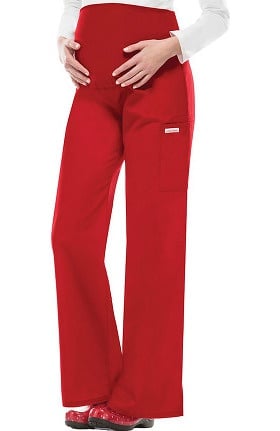 Flexibles by Cherokee Women's Maternity Flare Leg Solid Scrub Pants