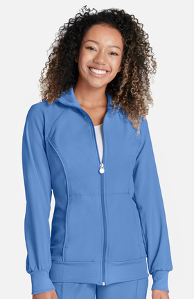 Infinity by Cherokee Women's Zip Front Warm-Up Solid Scrub Jacket