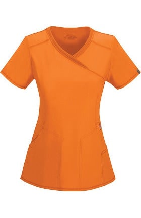 Clearance Infinity by Cherokee Women's Mock Wrap Solid Scrub Top