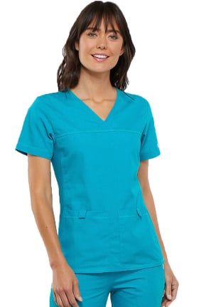 Flexibles by Cherokee Women's Pro V-Neck Solid Scrub Top