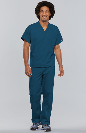 Cherokee Workwear Originals Unisex Durable V-Neck Top & Drawstring Pant Scrub Set