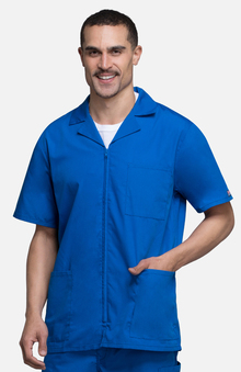 Cherokee Workwear Originals Men's Zip Front Solid Scrub Jacket