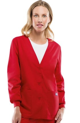Cherokee Workwear Originals Women's V-Neck Solid Scrub Jacket