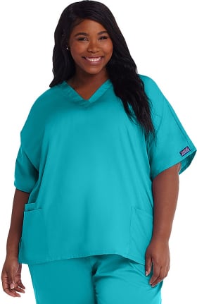 Cherokee Workwear Originals Women's V-Neck 2 Pocket Solid Scrub Top