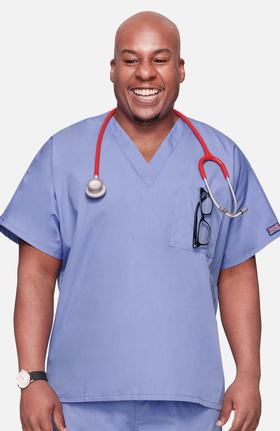 Cherokee Workwear Originals Unisex V-Neck 1-Pocket Solid Scrub Top