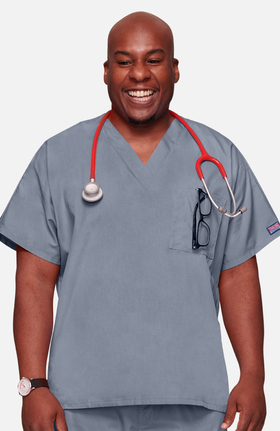 Cherokee Workwear Originals Unisex V-Neck 1-Pocket Solid Scrub Top