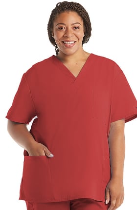 Cherokee Workwear Originals Unisex V-Neck 3-Pocket Solid Scrub Top