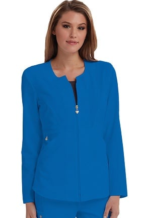 Careisma by Sofia Vergara Women's Angelina Zip-Up Solid Scrub Jacket