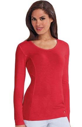 Clearance Careisma by Sofia Vergara Women's Samantha Long Sleeve Knit Solid Underscrub T-Shirt