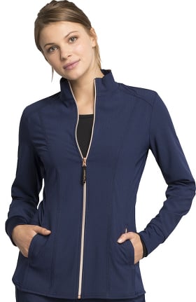 STATEMENT by Cherokee Women's Zip Front Solid Scrub Jacket