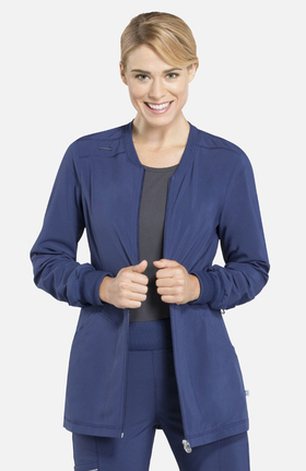 Infinity by Cherokee Women's Zip Front Warm-Up Solid Scrub Jacket
