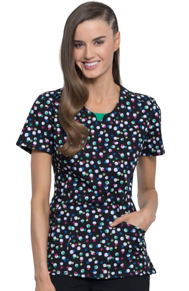 polka dot scrub top