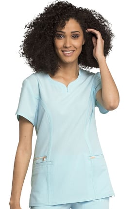 Clearance STATEMENT by Cherokee Women's Y-Neck Solid Scrub Top
