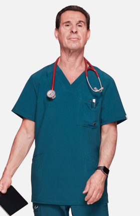 Infinity by Cherokee Men's V-Neck Solid Scrub Top