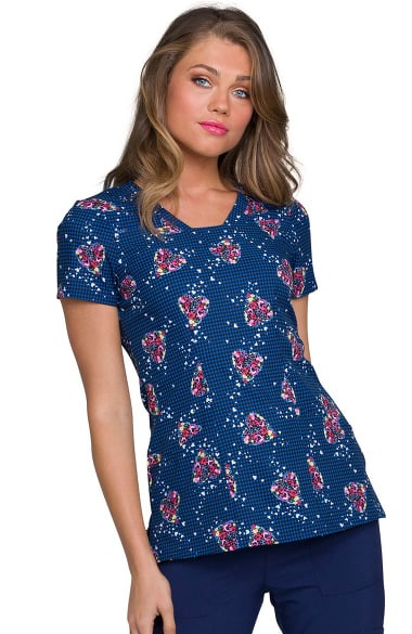 Clearance heartsoul Women's V-Neck Floral Print Scrub Top | allheart.com