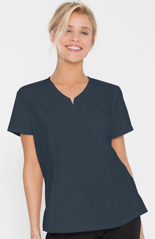 Break On Through by heartsoul Women's Split Neck Solid Scrub Top