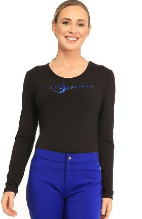 Clearance Sapphire Scrubs Women's Chelsea Long Sleeve Knit Underscrub