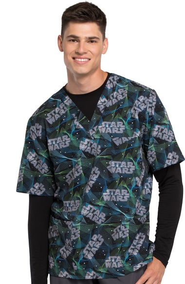 Clearance Tooniforms by Cherokee Unisex V-Neck Star Wars Print Scrub ...