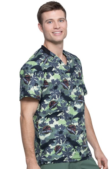 Tooniforms TF730 Unisex Men/'s V-Neck Printed Scrubs Top