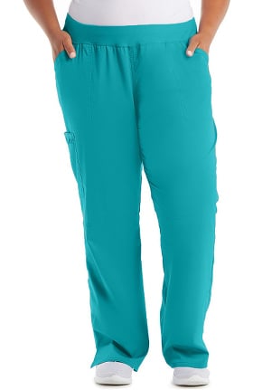 Revolution by Cherokee Workwear Women's Elastic Waistband Cargo Pull-On Scrub Pant