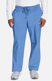 Professionals by Cherokee Workwear Men's Tapered Leg Zip Fly Drawstring Scrub Pant