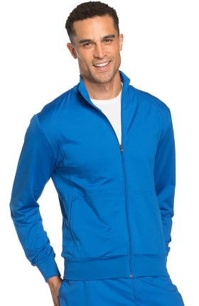 Core Stretch by Cherokee Workwear Unisex Zip Front Solid Scrub Jacket