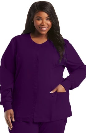 Revolution by Cherokee Workwear Women's Snap Front Solid Scrub Jacket