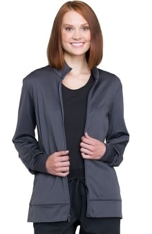 Revolution by Cherokee Workwear Unisex Zip Front Solid Scrub Jacket