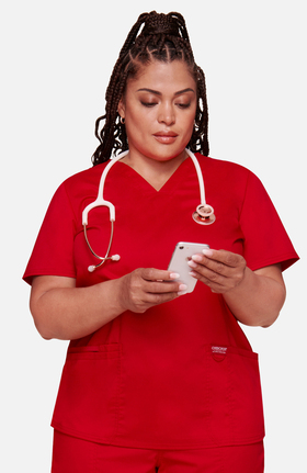 Revolution by Cherokee Workwear Women's V-Neck Solid Scrub Top