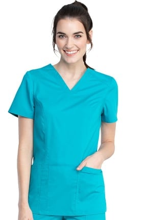 Revolution Tech by Cherokee Workwear Women's V-Neck Solid Scrub Top
