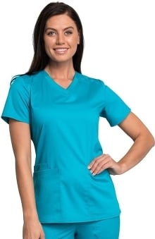 Revolution Tech by Cherokee Workwear Women's V-Neck Solid Scrub Top
